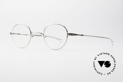 Lunor Swing 32 Panto Swing Bridge Glasses Platinum, swing bridge: homage to the antique specs from 1900, Made for Men and Women