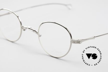 Lunor Swing 32 Panto Swing Bridge Glasses Platinum, handmade in Germany, TOP-NOTCH QUALITY; vertu!, Made for Men and Women
