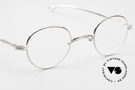 Lunor Swing 32 Panto Swing Bridge Glasses Platinum, orig. DEMO lenses can be replaced with prescriptions, Made for Men and Women