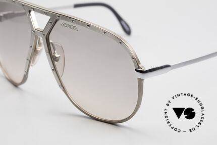 Alpina M1 Ultra Rare Aviator Sunglasses, pale taupe, silver ornamental cover & 24 screws, Made for Men