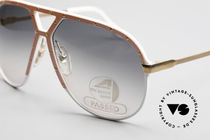 Alpina M1 Ultra Rare Collector's Shades, salmon ornamental cover with 24 golden screws!, Made for Men and Women