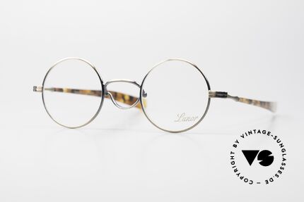 Lunor Swing A 31 Round Vintage Frame Antique Gold AG, LUNOR: shortcut for French "Lunette d'Or" (gold glasses), Made for Men and Women