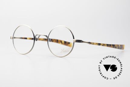 Lunor Swing A 31 Round Vintage Frame Antique Gold AG, well-known for the "W-bridge" & the plain frame designs, Made for Men and Women