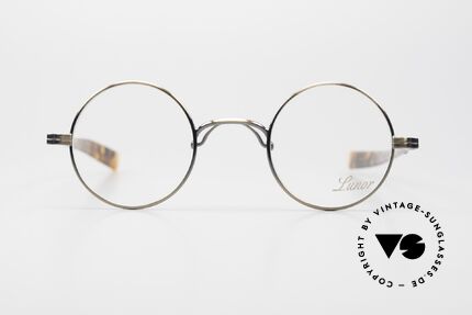 Lunor Swing A 31 Round Vintage Frame Antique Gold AG, rare version in ANTIQUE GOLD'; truly sophisticated specs, Made for Men and Women