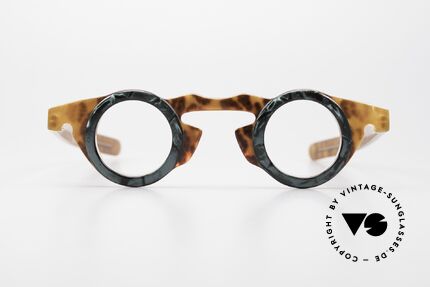 Vidocq Les Halles Round Vintage Glasses 1980's, interesting frame construction: check the photos, Made for Men and Women