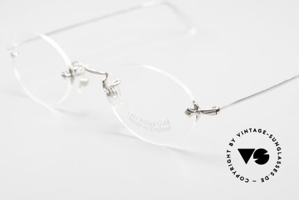 Savile Row Rimless Rimless 14k Gold Filled Frame, John Lennon, Gandhi, etc. wore SR Algha frames, Made for Men and Women
