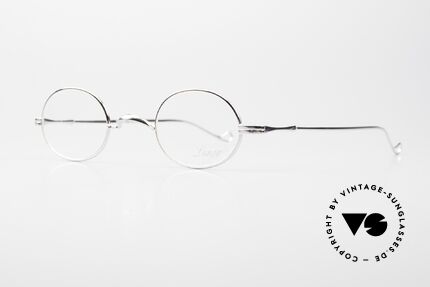 Lunor II 10 Oval Frame Platinum Plated PP, rather a small model (in size 43/26) for ladies and gents, Made for Men and Women