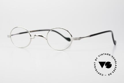 Lunor II A 04 XS Glasses Oval Platinum Plated, plain design with a W-shaped bridge; platinum-plated, Made for Men and Women