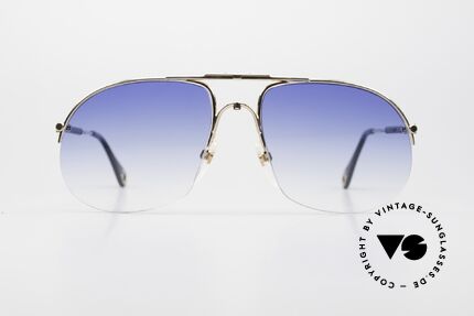 Aigner EA21 80's Shades Half Rim Nylor, EA23, size 58-18 (gold-plated and covered in leather), Made for Men