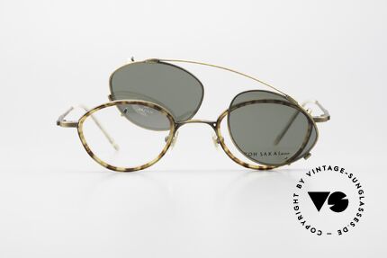 Koh Sakai KS9832 Vintage Glasses With Clip On, unworn, NOS (like all our old L.A.+ Sabae eyeglasses), Made for Men and Women