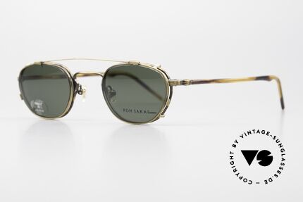 Koh Sakai KS9408 Small Eyeglasses With Clip On, designed in Los Angeles and produced in Sabae (Japan), Made for Men and Women