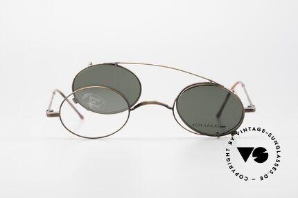 Koh Sakai KS9591 Small Oval Eyeglasses Clip On, unworn, NOS (like all our old 90's Titanium sunglasses), Made for Men and Women