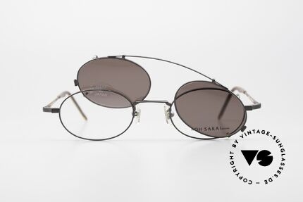 Koh Sakai KS9701 Small Titanium Frame Clip On, unworn, NOS (like all our old 90's Titanium sunglasses), Made for Men and Women