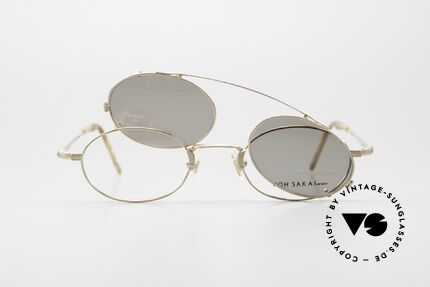 Koh Sakai KS9701 Oval Titanium Frame Clip On, unworn, NOS (like all our old 90's Titanium sunglasses), Made for Men and Women