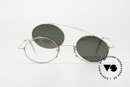 Koh Sakai KS9711 Clip On Glasses 90's Titanium, unworn; tiny scratches on the lenses (reduced to 229€), Made for Men and Women