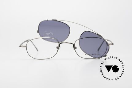 Koh Sakai KS9575 90's Titan Frame Made in Japan, unworn, NOS (like all our old 90's Clip-On eyeglasses), Made for Men and Women