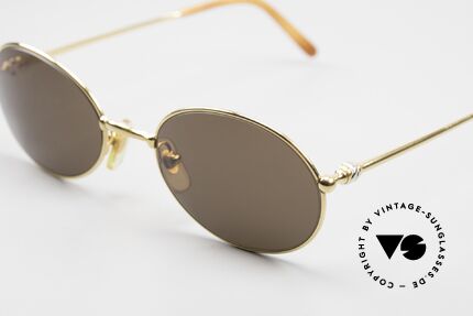 Cartier Saturne Oval 90's Luxury Sunglasses, orig. Cartier sun lenses (100% UV) with CARTIER LOGOS, Made for Men and Women