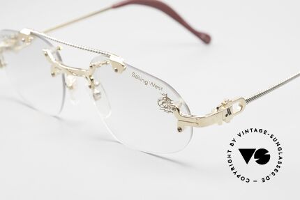 Machiavelli 14-301 Sailing West Rimless Titan Frame, outstanding quality (gold-plated titanium frame), Made for Men