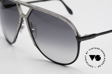 Alpina M1 80's Stevie Wonder Sunglasses, matching sun lenses in gray-gradient (100% UV), Made for Men