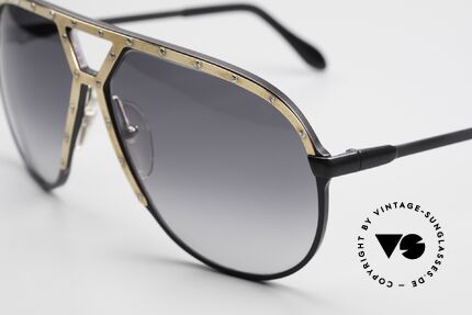 Alpina M1 Stevie Wonder 80's Sunglasses, matching sun lenses in gray-gradient (100% UV), Made for Men