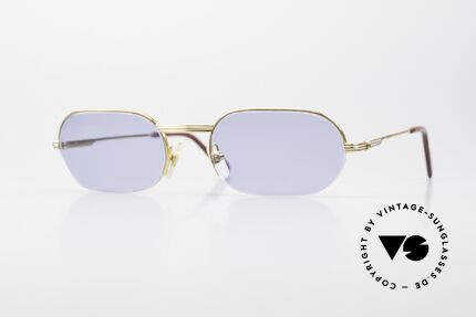 Cartier Ascot Semi Rimless 90's Sunglasses Details