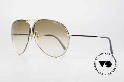 Porsche 5621 Mirrored 80's Aviator Shades, 1 x brown-gradient (light mirrored); 1 x solid green, Made for Men