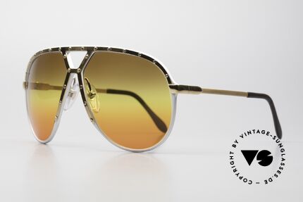 Alpina M1 80's Sunglasses West Germany, silber frame with GOLD-plated cover and temples, Made for Men