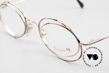 Casanova LC16 Crazy Eyeglasses Mulitcolored, precious gold-plated frame with multicolored pattern, Made for Women