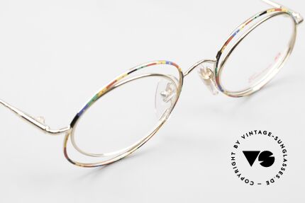 Casanova LC16 Crazy Eyeglasses Mulitcolored, UNWORN, new old stock, with Casanova DEMO lenses, Made for Women