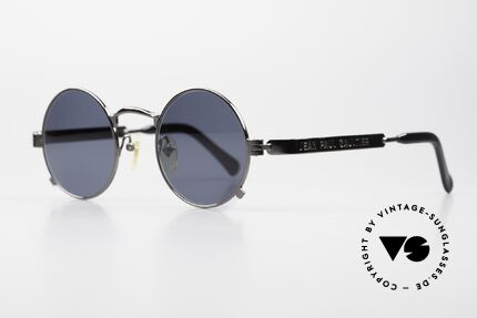 Jean Paul Gaultier 56-0102 Round Vintage Frame Steampunk, outstanding craftsmanship (made in Japan); gunmetal, Made for Men