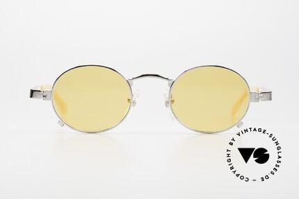 Jean Paul Gaultier 56-1173 Oval Vintage Frame Steampunk, striking frame design (really very interesting hinges), Made for Men