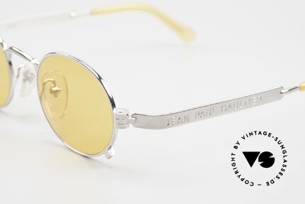 Jean Paul Gaultier 56-1173 Oval Vintage Frame Steampunk, with orange lenses (also wearable at night); 100% UV, Made for Men