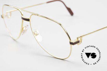 Cartier Vendome Laque - S 80's Luxury Eyeglass-Frame, luxury frame (22ct gold-plated) with full orig. packing!, Made for Men and Women