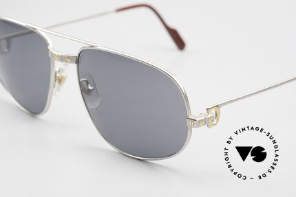 Cartier Romance Santos - XL Extra Large Palladium Shades, with orig. Cartier sun lenses for 100% UV protection, Made for Men