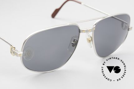Cartier Romance Santos - XL Extra Large Palladium Shades, unworn unique rarity (incl. orig. packing by CARTIER), Made for Men