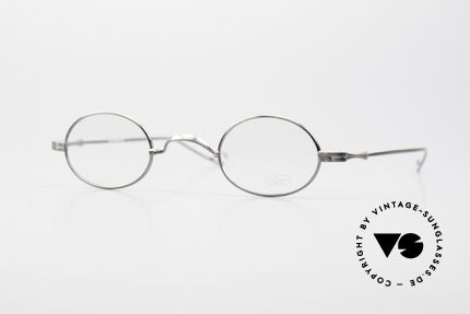 Lunor II 04 Oval XS Frame Antique Silver, extra small oval vintage glasses of the Lunor II Series, Made for Men and Women