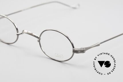 Lunor II 04 Oval XS Frame Antique Silver, traditional German brand; quality handmade in Germany, Made for Men and Women