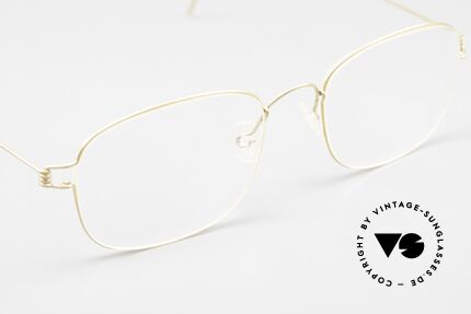 Lindberg Mars Air Titan Rim Glasses For Men Titanium Gold, unworn, NOS, with original magnetic case by Lindberg, Made for Men