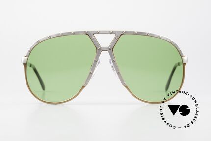Alpina M1 80's Frame Apple Green Lenses, LIMITED EDITION in peach-metallic / antik-silver, Made for Men