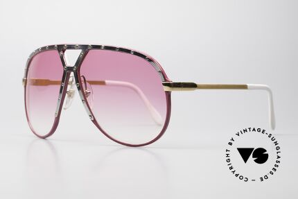 Alpina M1 Gold Silver Pink Gradient, with matching pink-gradient sun lenses; 100% UV, Made for Men and Women