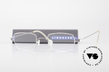 Lindberg Brage Air Titan Rim Square Titanium Glasses Unisex, extremely strong, resilient and flexible (and 3g only!), Made for Men and Women