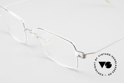 Lindberg Brage Air Titan Rim Square Titanium Glasses Unisex, unworn, NOS, with original magnetic case by Lindberg, Made for Men and Women