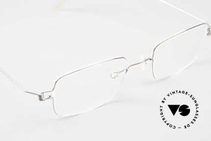 Lindberg Brage Air Titan Rim Square Titanium Glasses Unisex, simple & strong frame: free from screws, rivets & welds, Made for Men and Women