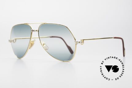Cartier Vendome Santos - M Double Gradient Green Lens, Santos Decor (with 3 screws): MEDIUM size 59-14, 140, Made for Men and Women