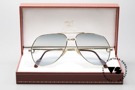 Cartier Vendome Santos - M Double Gradient Green Lens, NO retro sunglasses, but an authentic vintage ORIGINAL, Made for Men and Women