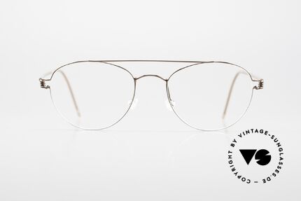 Lindberg Christoffer Air Titan Rim Men's & Women's Specs, noble panto model with crossbar: color PU12 (bronze), Made for Men and Women