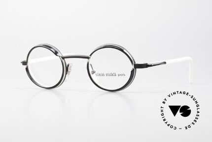 Alain Mikli 2150 / 01004 Small Round Designer Frame, delightful vintage eyeglasses by Alain Mikli from 1995, Made for Men and Women