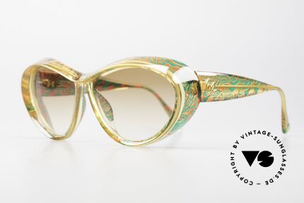 Christian LaCroix 7366 Eye-Catcher Sunglasses 1993, ingenious OPTYL plastic with a grandiose pattern, Made for Women
