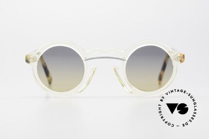 Franz Ruzicka 328 Crazy Round Art Sunglasses, the stripe pictures by Franz Ruzicka are collectibles, Made for Men and Women