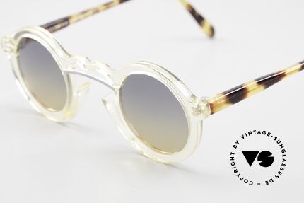 Franz Ruzicka 328 Crazy Round Art Sunglasses, frames are geometric with prominent nose bridges, Made for Men and Women